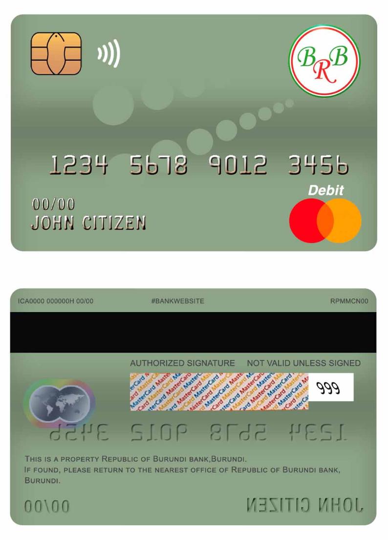 Burundi Bank of the Republic of Burundi master debit card
